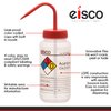 EISCO Wash Bottle for Acetone, 500ml - Labeled with Color Coded Chemical & Safety Information (4 Colors) - Wide Mouth, Self Venting, Low Density Polyethylene Labs