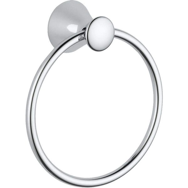 Delta Faucet 73846 Lahara Towel Ring, Polished Chrome, 1 Count (Pack of 1)