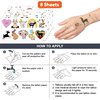 Goat Temporary Tattoos 8 Sheets 80 PCS Farm Goat Party Decorations Supplies Favors Animals Theme Birthday Cute Stickers Christmas Gifts for Boys Girls Kids Class School Prizes Carnival