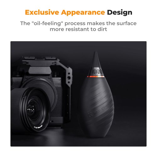 K&F Concept Soft Tip Strong Air Blower, Single Air Intake Camera Lens Blower with Short Nozzle, for Digital SLR Lens Sensor LCD Screens Musical Instruments Keyboards Telescope Filters