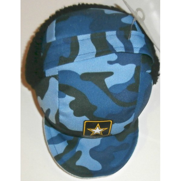 Army US Blue Camo Hat Dog Toy