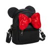 Sunwel Fashion Girls Mini Backpack Purse Mouse Ear Polka-dot Sequin Bow Convertible Backpack to Crossbody Bag for Women (black sequin bow, W7.5 x H8.7)