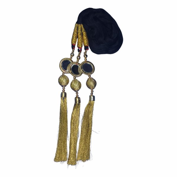 Punjabi Paranda/Tassles Hair Accessories For Girls/Hair Parandi Choti. / Hair Extensions Parandi Choti Hair For Women/Wedding Accessories/Hair For Women Big Parandi (Golden)