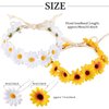 Whaline 16Pcs Sunflower Hair Wreath Hair Clip Set Sunflower Daisy Hair Headband Bridal Hair Headpiece Floral Hair Barrettes Hair Pins Spring Summer Hair Accessories for Girls Women Wedding Party