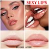 QIUFSSE Lip Plumper Gloss Lips Plumping Lip Gloss,Hydrating and Reduce Fine Lines,No Chapped Lips,Softer Bigger Fuller Lips, Natural Lip Plump Lip Care Products