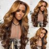 Ombre Body Wave 4/30 Color 13x4 Lace Front Human Hair Wigs HD Transparent Pre Plucked With Baby Hair Brazilian Remy Hair for Black Women Glueless Natural Hairline 180 Density (18 Inch, 13x4 lace)