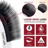 BL Lashes Eyelash Extensions, Artificial-Mink Individual Lashes, 0.15 Thickness, D Curl 10mm, Natural Semi Permanent Eyelashes, Longer-lasting Eyelash Extension Supplies (D Curl 10mm)