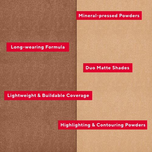 Mirabella Sculpt Duo Powder Bronzer & Contour Palette, Blendable, Lightweight Mineral Bronzer and Contour Makeup Powders Offer Flawless, Buildable Color in Matte & Glowy Shades, Hugs/Kisses