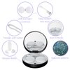 LRITER Contact Lens Case, Portable with Mirror, a Variety of Patterns and Shapes to Choose from, Auitable for Daily Makeup Office Travel Outdoor Use (Plum Blossom)