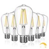 CRIRY Dimmable E26 LED Edison Light Bulbs 60 Watt Equivalent, 2700K Soft Warm Light for Table Lamp Floor Lamp Bathroom Vanity Outdoor Wall Light Fixture, CRI 85+, 750LM, 6W, ST64, E26 Base, 6Packs
