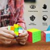 AuntyFey Speed Cube Set,4 Pack Speed Magic Cube Set with Speed Cube 3x3,2x2 Speed Cube,4x4 Speed Cube,Pyramid Speed Cube,Stickerless Speed Cube for Kids Toddlers Adults,Puzzle Cube Bundle Set for Kid