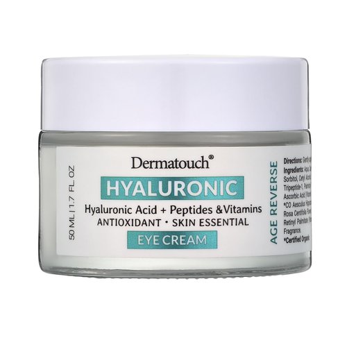 DERMATOUCH Hyaluronic Acid Eye Cream with Peptides & Vitamins, 1.7 fl oz