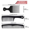 3 Pieces Wide-Tooth Comb Detangling Shower Comb Set, Wide-Tooth Comb, Pick Comb, All Purpose Comb, Anti-Static Comb Afro Hair Carbon Fiber Pick Barber Brush Tool for Beard Long Thick Curly Afro Hair