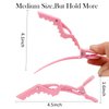 ACO-UINT 12Pcs Pink Hair Clips for Styling Sectioning, Alligator Hair Clips Salon Hair Clips Professional Alligator Clips for Hair, Hair Styling Clips Hair Accessories for Women