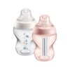 Tommee Tippee Closer to Nature Antii-Colic Baby Bottle, 9OZ Slow-Flow Breast-Like Nipple, Pack of 2, Pink