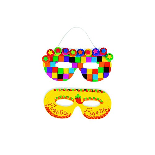 Fun Express DIY Eye Masks, 24 pc - Plain, White Paper Mask, Decorate Yourself