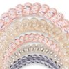 TELETIES - Mix Spiral Hair Coils - Summer Collection - Ponytail Holder Hair Ties for Women - Phone Cord Hair Ties - Strong Grip, No Rip, Water Resistant, No Crease - 5 pack - Treasure Hunt