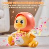Meiweichuang Baby Music Toy Duck Baby Belly Time Toy 3-6 0-6 6-12 Months Newborn Development Crawling Toy Glowing Walking Singing Toy 1-2 3-4 Years Old Boys and Girls Gifts (Yellow)