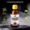 HERBOGANIC Pure Almond Oil, Natural Body Oil for Skin and Hair, Moisturizing Almond Oil for Face,Promote Glowing and Healthy Skin- 2 Oz Bottle