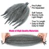 Afro Twist Hair 28 Inch 3 Packs, Springy Afro Twist Hair Pre Fluffed Spring Twist Hair Pre Stretched Wrapping Hair for Soft Locs Hair Extensions (Grey#)