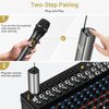TONOR Wireless Microphone, UHF Metal Cordless Handheld Mic System with Rechargeable Receiver, for Karaoke, Singing, Party, Wedding, DJ, Speech, 200ft (TW620), Black
