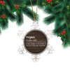 Vegan Noun Definition Snowflake Ornaments Concept Text Typography Frame Silver Christmas Ornament Xmas Party Decorations Funny Quotes & Sayings Custom Christmas Bauble for Friends Families