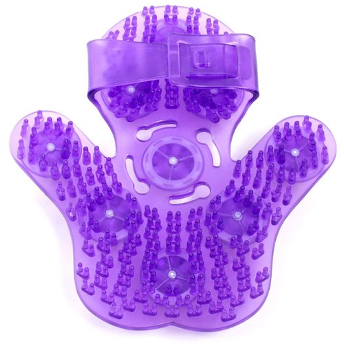 Kioer Deep Tissue Massage Roller Glove for Neck, Chest, Foot, Hamstrings, Thighs, and Full Body Care 9 360-degree-roller Metal Roller Ball Beauty Body Care (Purple)