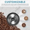Aroma Housewares Mini Coffee Grinder and Electric Herb Grinder with 304 Stainless Steel Grinding Blades and a Premium Clear Lid (40 g.) (ACG-107B), Black