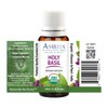 Amrita Aromatherapy: Organic Holy Basil (Tulsi) Essential Oil; 100% Pure and Undiluted Ocimum Sanctum; Premium Quality Aromatherapy Oil; Tested and Verified, Size: 10 mL (0.34 Fl. Oz.)