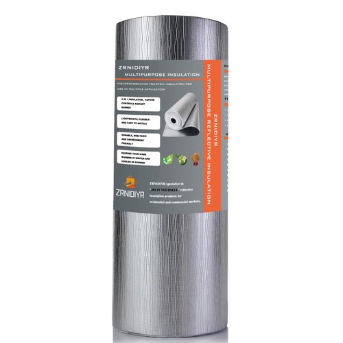 Reflective Foil Insulation Roll,3mm (16“x25ft) Foam Insulation Core,Double-Sided Aluminum Heat Shield Sheet, Thermal Insulation Wrap,Radiant Barrier