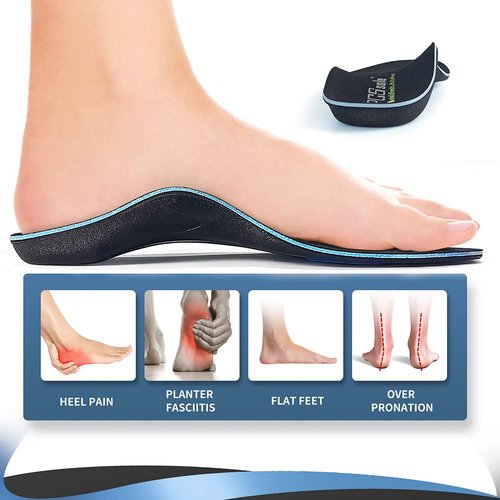 PCSsole Orthotic High Arch Support Insoles, Comfort Gel Work Boot Insert for Flat Feet, Plantar Fasciitis, Feet Pain, Heel Spur Pain,Metatarsalgia,Over Pronation for Men and Women（28cm）