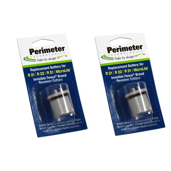 Perimeter Technologies Two-Pack Dog Fence Batteries Compatible with Invisible Fence Brand Receiver Collars (2-Pack)