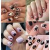 Cute Cartoon Nail Art Stickers Kawaii Cat Nail Stickers Graffiti Cat Dog Flower Star Heart Design 3D Self-Adhesive Nail Decals Black White Nail Art Supply for Women Girls Manicure Accessories 6Sheets