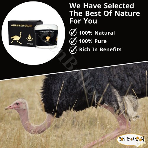 bonballoon Egyptian Elhawag Ostrich Cream Al Hawaj Alhawag El Hawag Ostrish Cream Natural Herbal Arab Egypt Arabic Arabian Useful For The Body (1 Pcs = 3.5 oz / 100 gm) كريم دهن النعام