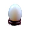 Opal Opalite 40 * 30mm Eggs with Wood Stand Stone Carved Natural Gemstone Bell Chakra Healing Crystal Reiki Crafts