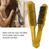 Double Sided Brush, Clamp Hair Brushes Clamp Hair Straightening Comb Straightener Anti Static Styling Comb Hairdressing Tool V Shape Hair Splint Combs Women Men Brushes for Home Barber Shop(Yellow)
