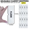 Urdar Brunnr Rug Carpet Non Slip Grippers, Reusable and Washable Double Sided Carpet Tape Pads, Strong Adhesive Grippers for Area Rugs, Keep Corners Flat, No Damaging for Floor Removable,16Pcs
