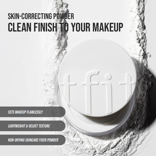 Translucent Set Finishing Powder - Sebum Control Face Loose Powder, Matte & Silky Finish, Lightweight, Long-lasting, Korean Makeup, 0.24 Oz. (02 Skin Beige, 0.24 Oz.)