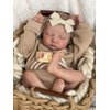 Anano Realistic Reborn Baby Toddler Boy 19 Inch Weighted Real Reborn Babies That Look Real and Feel Real Life Like Baby Dolls Newborn Reborn Silicone Baby Doll Girl (Mustard, Family Edition)