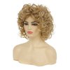 Dai Cloud Short Blonde Curly Wig for White Women Natural Looking Synthetic Halloween Cosplay Costume Wig