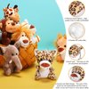 12 Pieces Mini Stuffed Forest Animals Jungle Animal Plush Toys in 4.8 Inch Cute Plush Elephant Lion Giraffe Tiger Plush for Animal Themed Parties Student Achievement Award (Sitting)
