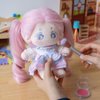 CALEMBOU Plush Doll, 20cm Cute Cotton Doll with Skeleton, Anime Plushies Soft Stuffed Dress Up Doll, Kawaii Plush Toys Gift Come with Doll Clothes (Doll&Clothes-Maybe-Pink)