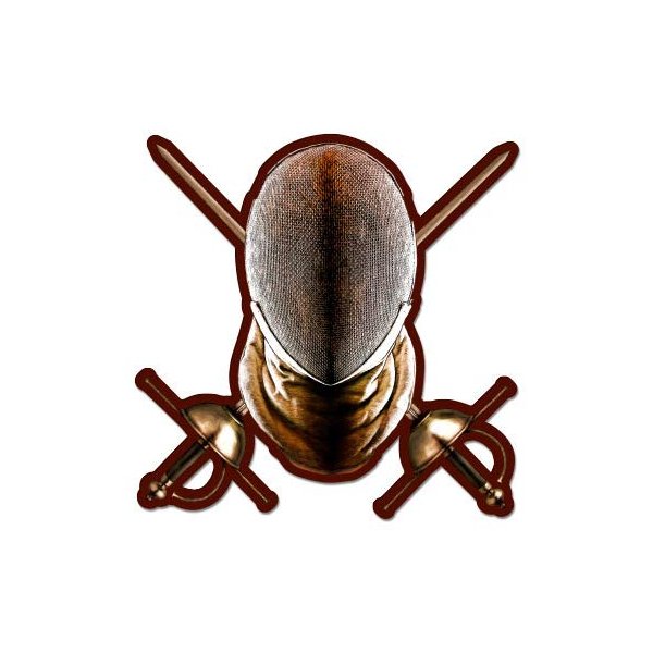 GT Graphics Fencing - 8" Vinyl Sticker - for Car Laptop I-Pad - Waterproof Decal
