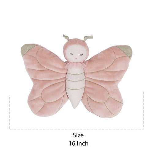 MON AMI Bettina The Butterfly Stuffed Animal – 16” Pink, Plush Bug Toy for Kids, Plush Animals for Birthday Nursery Décor
