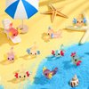 Ferraycle 100 Pcs Luminous Mini Resin Axolotl Charm Axolotl Tiny Animal Figurine Axolotl Charm Tiny Resin Animals for DIY Landscape Garden Dollhouse Birthday Party Decoration Ornament