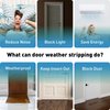 FCSOTSPS 41Feet Weather Stripping Door Seal, V Shaped Q Foam Kerf Weatherstrip, Soundproof Exterior Front Door Frame WeatherStripping with 4 PCS Door Corner Seals,White