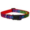 Medium Rainbow Leopard Dog Collar: 3/4" wide, Adjusts 13-20" - Made in USA.