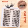 TOOCHUNAG Lash Clusters Natural Cluster Eyelash Extensions Wispy Eyelash Clusters Left&Right C Curl Individual Lashes 6-15mm DIY Cat Eye Lash Extension