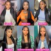 mengkai 30 Inch Straight Lace Front Wigs Human Hair Pre Plucked Bleached Knots 13x4 HD Lace Front Wigs Human Hair 180% Density Lace Frontal Wigs Human Hair with Baby Hair Glueless Wigs