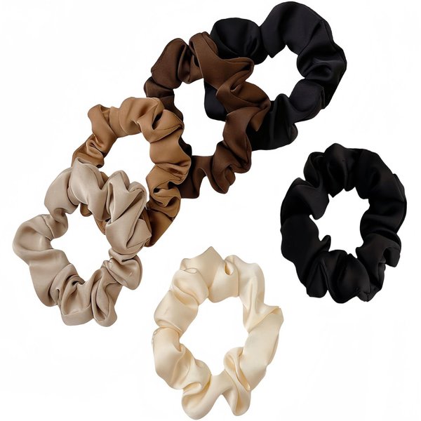Lemsdee Silk Satin Hair Scrunchies for Women: Soft Scrunchy Hair Ties No Damage Sleepy Tie Ponytail Holders Hair Elastic Bands Accessories for Girls, 6 Pack, Multicolor